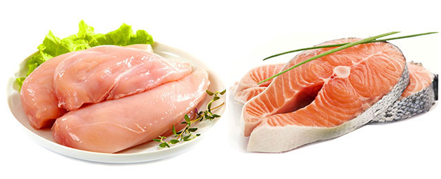 Мясо и рыба нежирных сортов