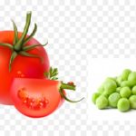 Зелёный горошек и спелые томаты