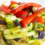Теплый овощной салат